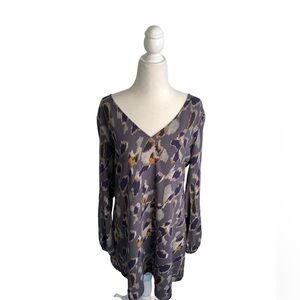 Leith Cut Out Feathers Long Sleeve Mini Dress sz M